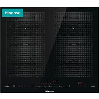 Hisense I6456CB - Placa Inducción, 4 Zonas, Zona Flexible, Diseño Minimalísta, Encimera de 60Cm, Bloqueo Infantil, Resistente a los Arañazos con Terminación Biselada