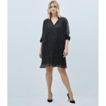 Vestido corto de plumeti estampado Couchel