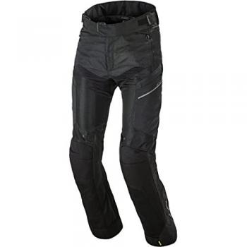 Macna Bora Pantalones Textiles de Moto Negros (XL, Corto)