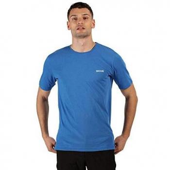 Regatta Tait-Camiseta Deportiva De Algodón Y Manga Corta T-Shirts/Polos/Vests, Hombre, Nautical Blue, M