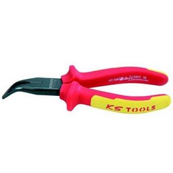 Alicate semirredondo aislado 1000V KS Tools Ergotorque, curvado, 210 mm