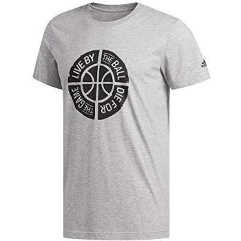 adidas Live by Ball Graphic tee, Hombre, Medium Grey Heather, XL