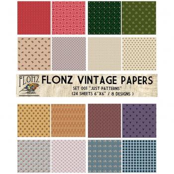 Paper Pack (24sh 6x6) Baroque Patterns FLONZ Vintage Paper for Scrapbooking and Craft