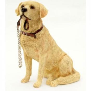 Sitting GOLDEN LABRADOR Dog Ornament - From The Walkies Range Of Collectable Dogs By Leonardo by Dog Ornaments