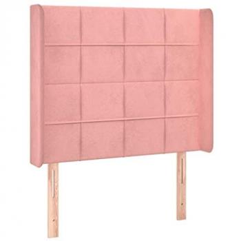 Cabecero con orejas de terciopelo rosa 103x16x118/128 cm Vidaxl Rosa