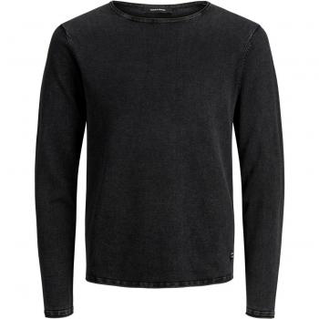 Jersey Punto Ligero Jack And Jones Eleo Knit Hombre Caviar 12174001