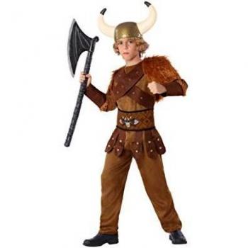 Atosa-61490 Atosa-61490-Disfraz Vikingo-Infantil NIño, Color marrón, 3 a 4 años