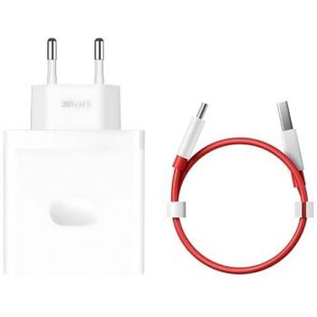 Cargador OnePlus SUPERVOOC 100W - 1 Puerto USB-C - Carga Rápida con Cable Blanco