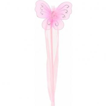 Inca Varita Mariposa con Cintas Rosa - Juguete para Bebés y Niños - 1 Unidad
