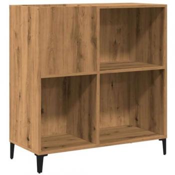 Mueble para Discos de Vinilo en Madera Ingeniería Roble Artisan 84,5x38x89cm
