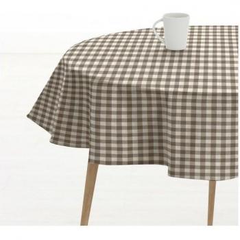 Mantel Redondo Resinato Antimanchas Cuadros 100 cm Modelo 150-04