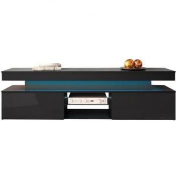 Mueble TV Merced N103 LED Negro Brillante 190x54x39cm