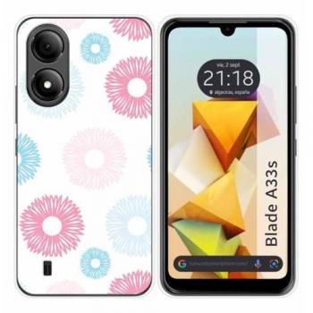 Funda de Silicona para Zte Blade A33s con Diseño de Flores 06