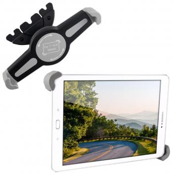 kwmobile Soporte para tablet de coche ranura de CD para 7 - 10,5 Tablet en negro - Coche automóvil compartimento CD soporte