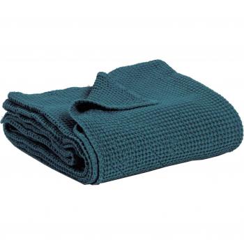 Jeté de cama de algodón lavado a la piedra Vivaraise Maia 260 x 260 cm Topacio