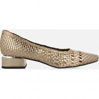 Gioseppo - Zapatos de salón de mujer de piel con trenzado artesanal, modelo 73598-Maglodpl, color plateado