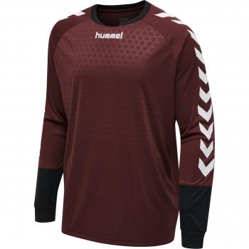 Camiseta Hummel Gardien Essential de Manga Larga para Hombre, 100% poliéster, diseño clásico, ajuste regular, tecnología de secado rápido, logo Hummel en el pecho