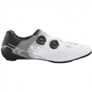 Zapatillas de ciclismo de carretera Shimano SH-RC702 blancas talla 45