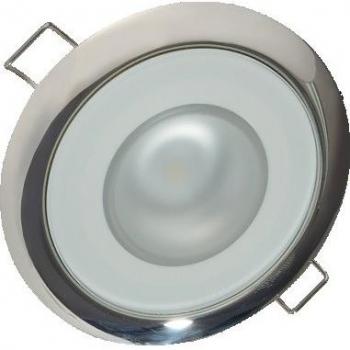 LUMITEC 113119 MIRAGE - FLUSH MOUNT DOWN LIGHT - GLASS FINISH/POLISHED SS BEZEL - WARM WHITE DIMMING