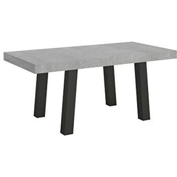 Mesa extensible Puente Cemento 90x190/284 cm estructura Antracita