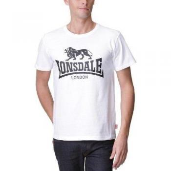 Lonsdale Classic Fit Logo T-Shirt - White/Black - XXL