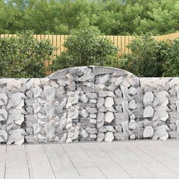 Cestas de gaviones 12 uds forma arco hierro dimensiones 200 x 30 x 40/60 cm, 200 x 50 x 60/80 cm, 200 x 50 x 100/120 cm y más,