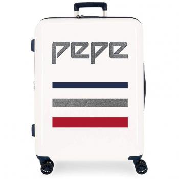 Pepe Jeans Taking off, Maleta Grande Rígida, 70 cm, 81 Litros, Beige