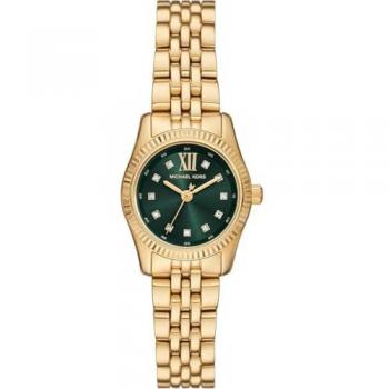 Reloj de Mujer Michael Kors Lexington MK4842 en Acero Inoxidable Dorado con Esfera Verde, Resistente al Agua 5 ATM