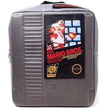 Bioworld Mochila Nintendo Nes Cartridge 3D en forma de cartucho, gris, 34 cm