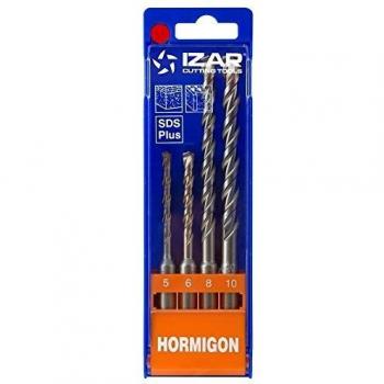 Izar 11528 Juego Broca-Martillo SDS Plus 1890, 4 Piezas,