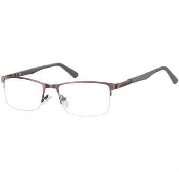 Rectangle Semi Rimless Metal Marrones Gafas Recetadas para Mujer - Gafas Anti-Azules - SmartBuy Collection