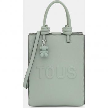 Bolso Mini La Rue New Pop transformable en color gris piedra con detalle de oso colgante