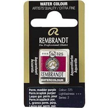 Rembrandt Watercolour Half Pan PERMENANT Madder Purple
