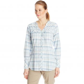 Exofficio Airhart L/S Camisa Ligera UPF 50+, Mujer, Azul