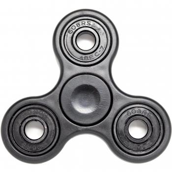 Spinner de Mano Anti-Estrés Triangular en Color Negro de Alta Velocidad