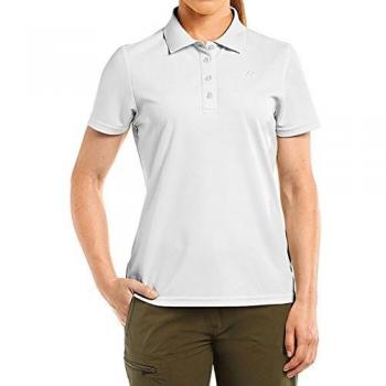 Maier Sports Women's Ulrike Short Sleeve Polo Shirt - White 5XL