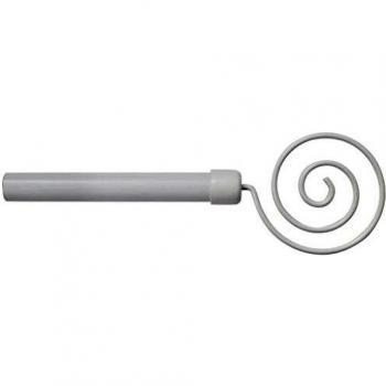 vidaXL Barra de cortina extensibl terminales decorados 2 uds blanca