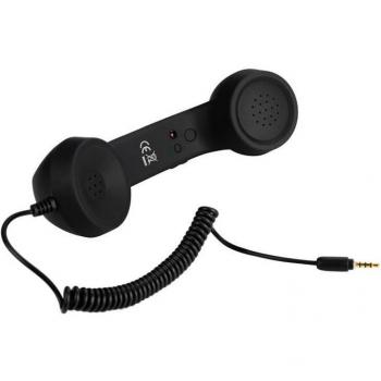Auricular de mano 3.5mm a prueba de radiación con micrófono, receptor clásico portátil para ordenador