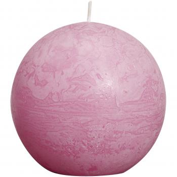 Bolsius - Vela de bola de parafina, rústica, color rosa
