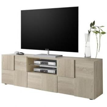Mueble de TV Dama 181 cm con 2 Puertas y 1 Cajón en Chêne Samoa