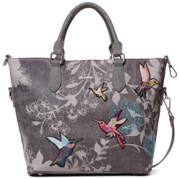 Desigual - Bag Wallpaper Florida Women, Carteras de mano con asa Mujer, Gris