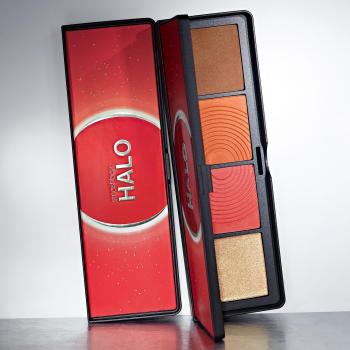 Smashbox Halo Sculpt + Glow Face Palette - Vegan Highlighter and Blush in Coral Saturation, 15.7 g