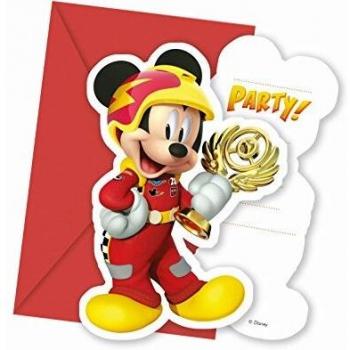 Mickey Roadster gestanzte Einladungskarten & Umschlaege