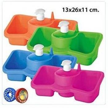 Juypal Dosificador Jabón, Polipropileno, Multicolor, 25.9 X 12.7 X 11.8 Cm, 16 Pack