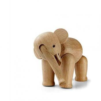 Kay Bojesen Elefante, Roble, Beige, 12cm x 7,5cm x 9,5cm