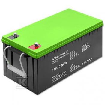 Batería de Gel VRLA 12V 200Ah - Qoltec 53083