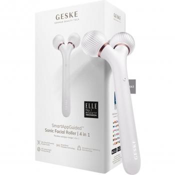 Geske Sonic Facial Roller 4 in 1 Smart App Guided Starlight White