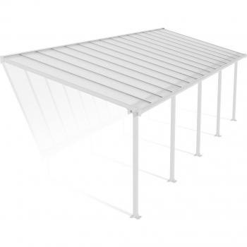 Pérgola Adosada Olympia 300x1035cm en Aluminio Gris y Policarbonato de 8mm - Canopia by Palram
