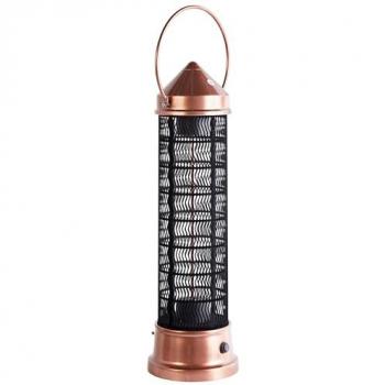 Estufa de patio halógena eléctrica de pie Llaima 1800W cobre acero