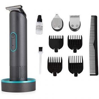 Carmen Titan C81083 - Cortapelos inalámbricos 3 en 1 para hombre, con recortador de detalles, 4 longitudes de peine, recargable, titanio